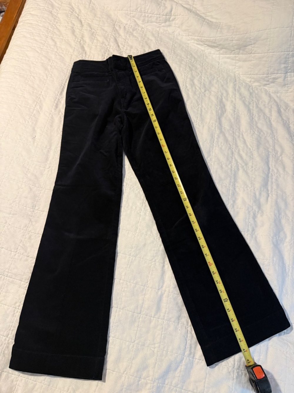 Talbots Navy Blue Corduroy Straight-Leg Pant